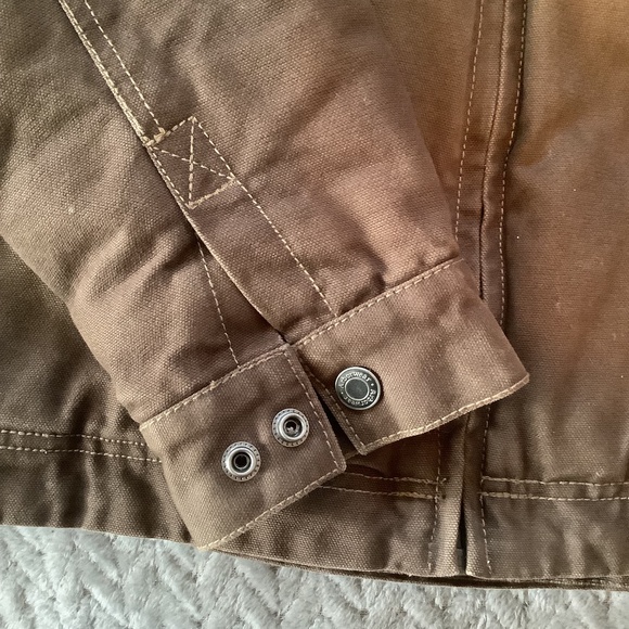 Arborwear Men's Large Canvas Work Jacket Fleece Lined Brown - Picture 5 of 14